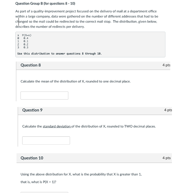 Solved Question Group B (for questions 8 - 10)As part of a | Chegg.com