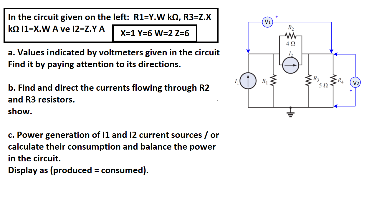 V1 In The Circuit Given On The Left R1 Y W Kn Chegg Com
