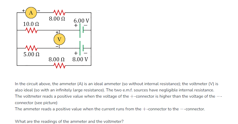 Solved In the circuit above, the ammeter (A) is an ideal | Chegg.com