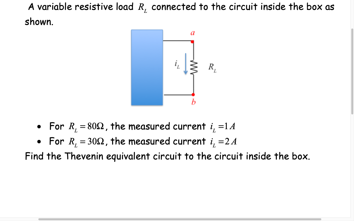 Solved A variable resistive load R, connected to the circuit | Chegg.com