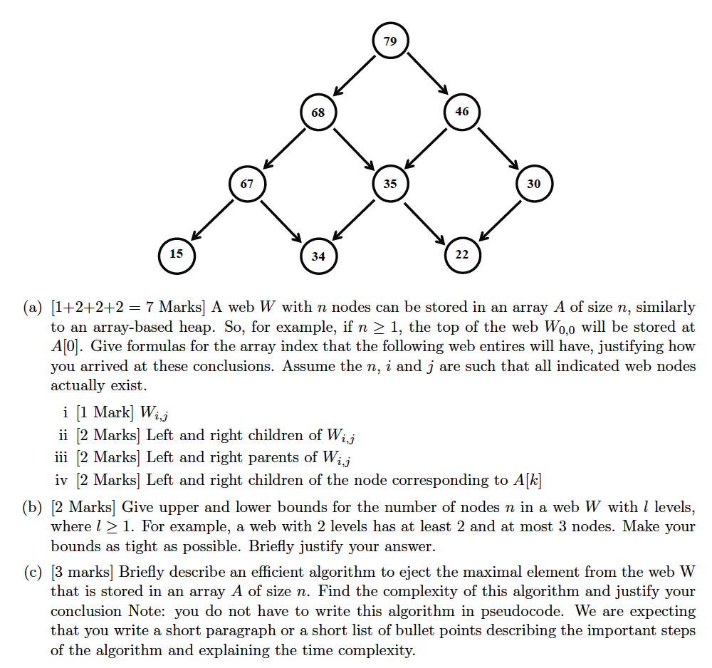 12 Marks A Web Is A Data Structure Similar To A Chegg Com