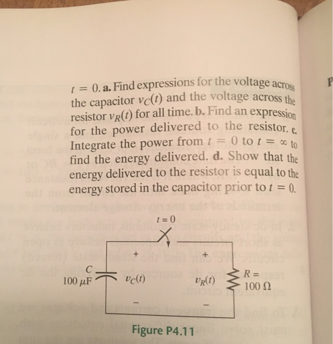 Solved 4.11, We know that the capacitor shown in Figure