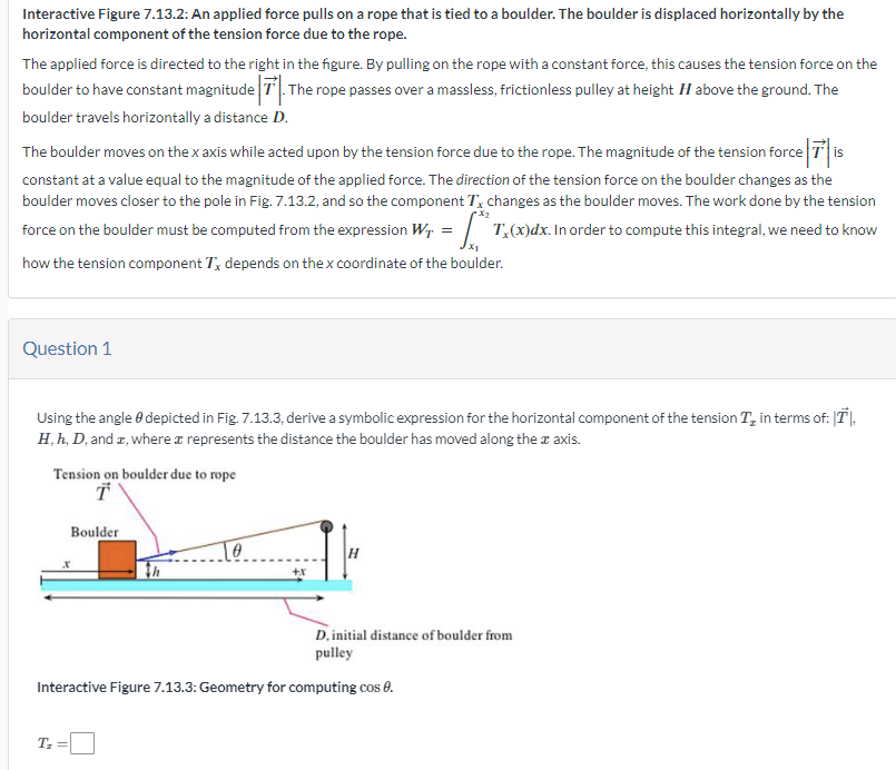 Solved Figure 7.13.1 depicts a situation in which a force | Chegg.com
