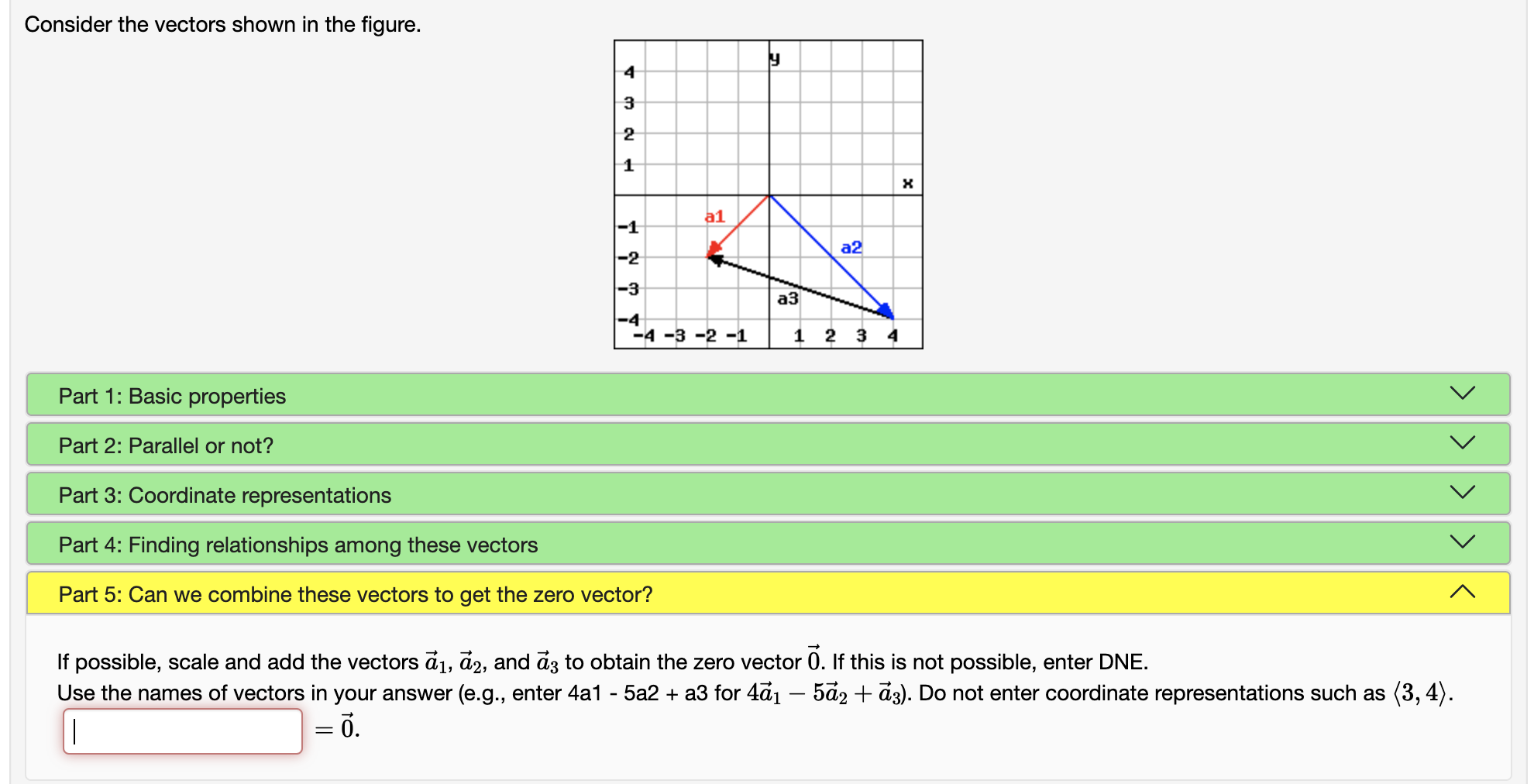 Solved Consider The Vectors Shown In The Figure. Part 1: | Chegg.com ...