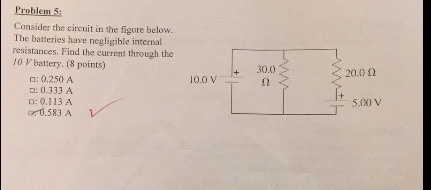 Solved Problem 5 Consider the circuit in the figure below. | Chegg.com