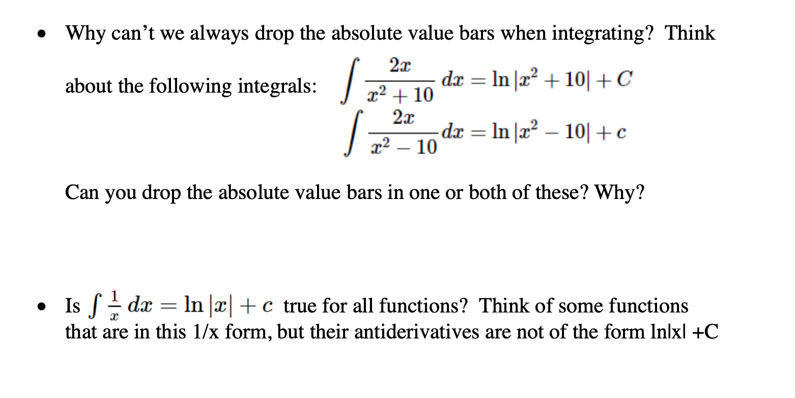 Solved • Why can't we always drop the absolute value bars