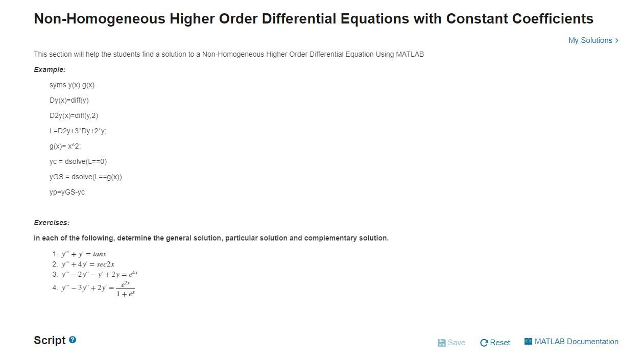 Solved Non Homogeneous Higher Order Differential Equations 4473