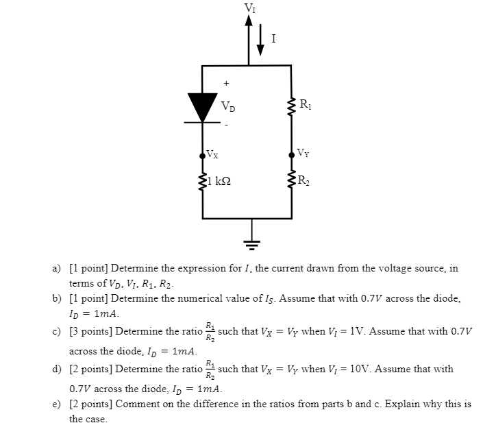 Solved it is operating at room temperature (Vt = 25 mV)and | Chegg.com