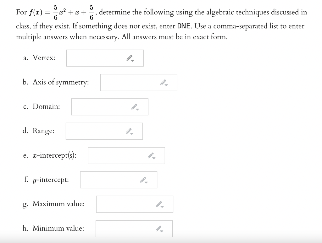 Solved 5 5 For F X 2 O Determine The Following Us Chegg Com