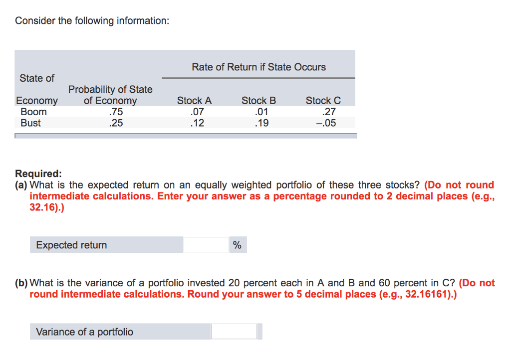 Solved Consider the following information Rate of Return if | Chegg.com