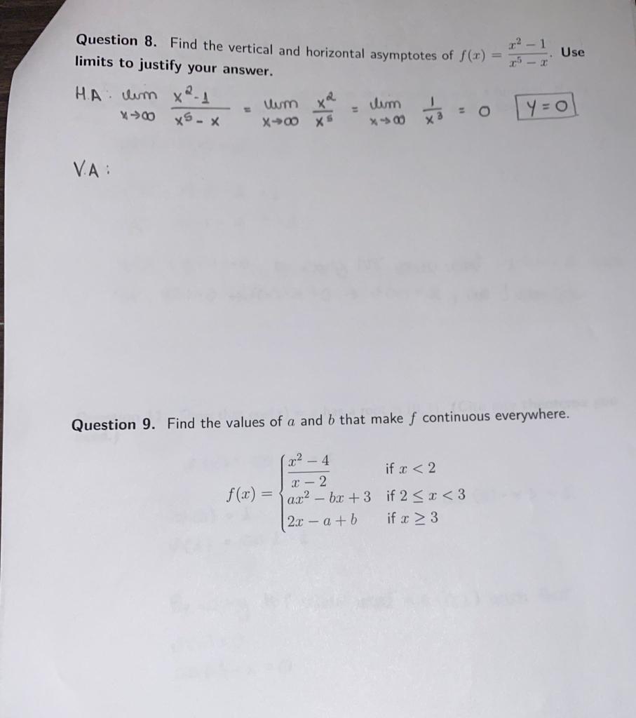 Solved Question 8. Find the vertical and horizontal | Chegg.com