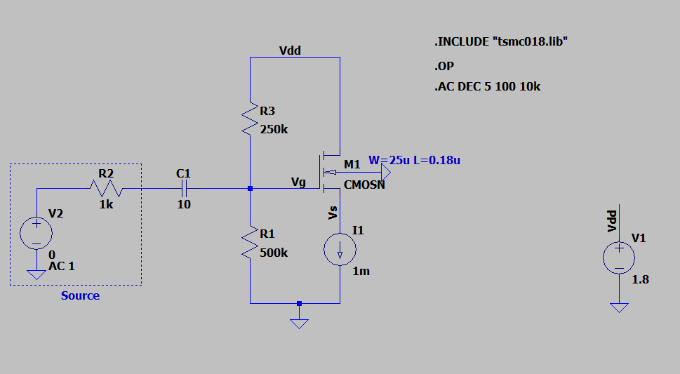 Solved Add an AC current source to the output node to | Chegg.com