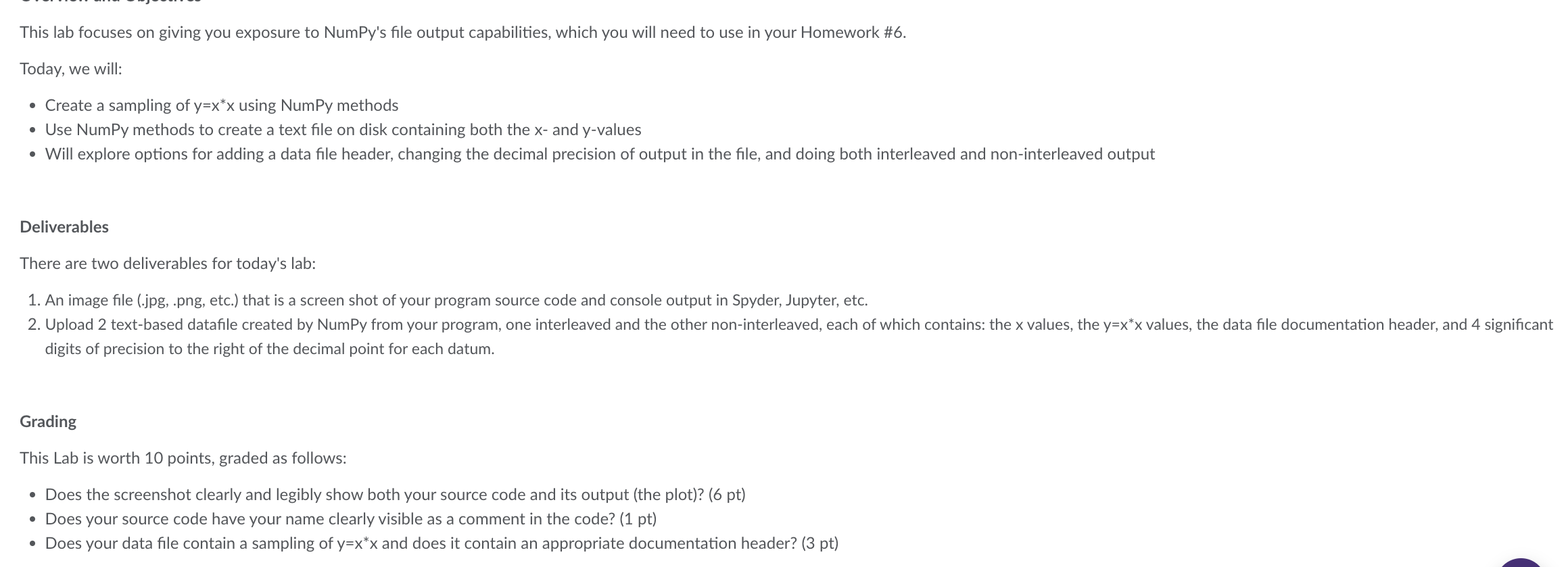 Solved This lab focuses on giving you exposure to NumPy's | Chegg.com