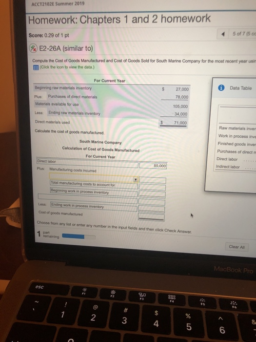 Solved ACCT2102E Summer 2019 Homework: Chapters 1 and 2 | Chegg.com