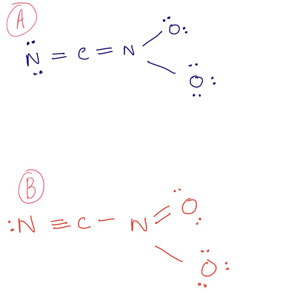 Solved Why Is The Lewis Structure For Ncno2 B And Not A Chegg Com