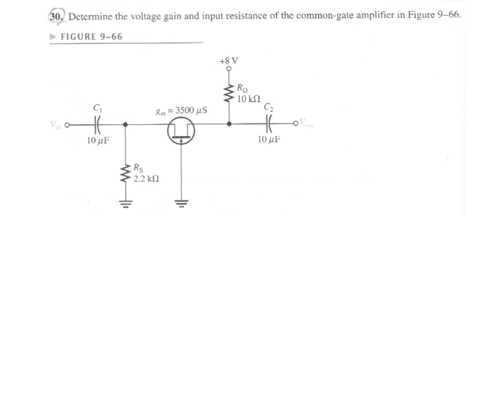 Solved ?Determine the voltage gain and input resistance of | Chegg.com