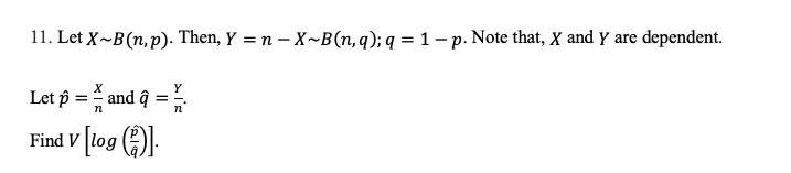 11 Let X B N P Then Y N X B N Q Q 1 P Chegg Com