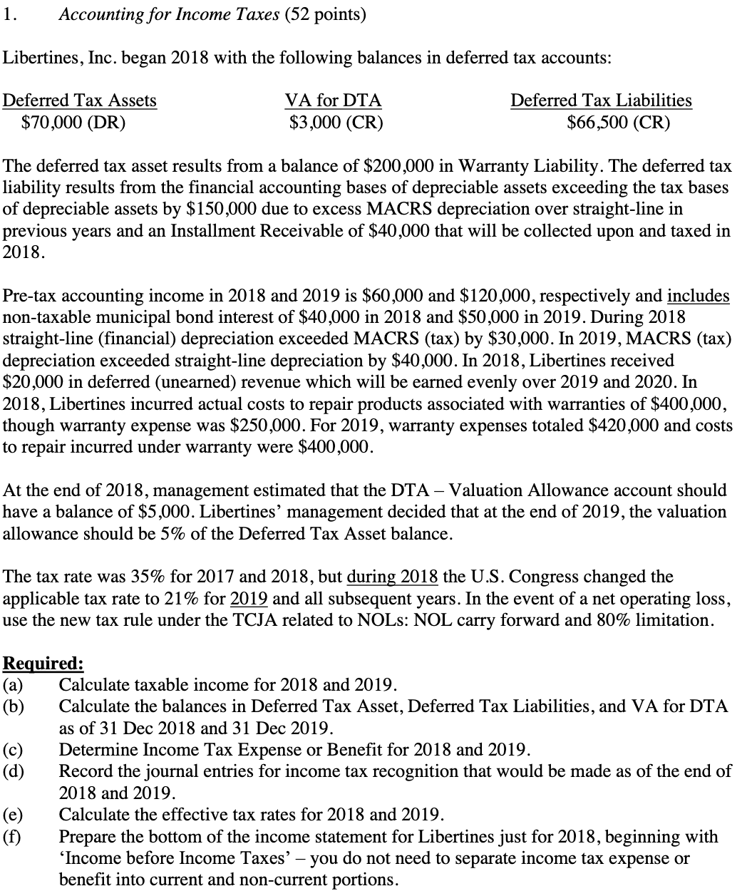 solved-1-accounting-for-income-taxes-52-points-chegg