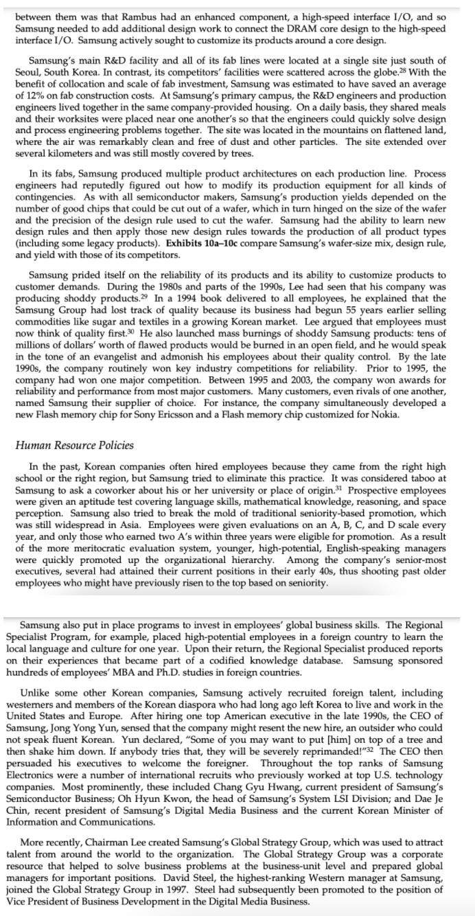 Solved Samsung Electronics Introduction Kun Hee Lee Chegg