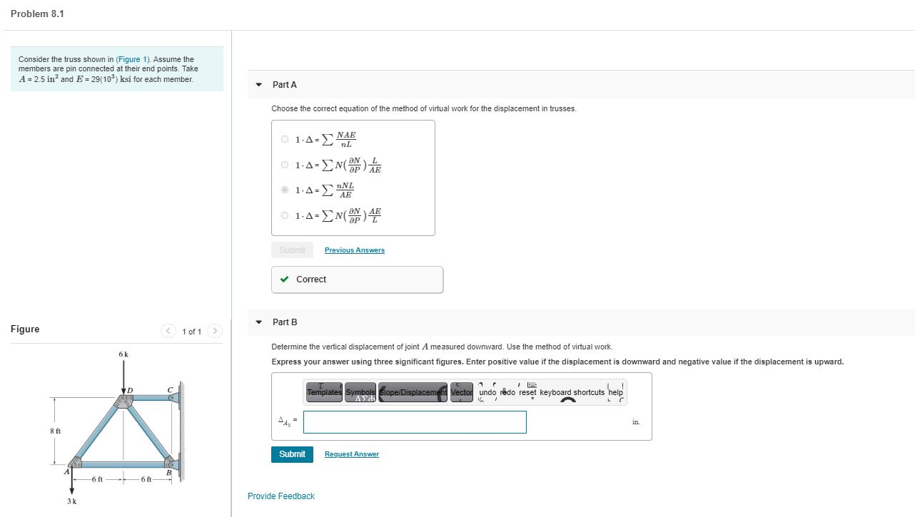 Solved Problem 8.1 Consider the truss shown in (Figure 1). | Chegg.com