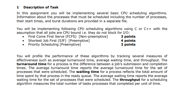The input will be read through a provided csv file | Chegg.com