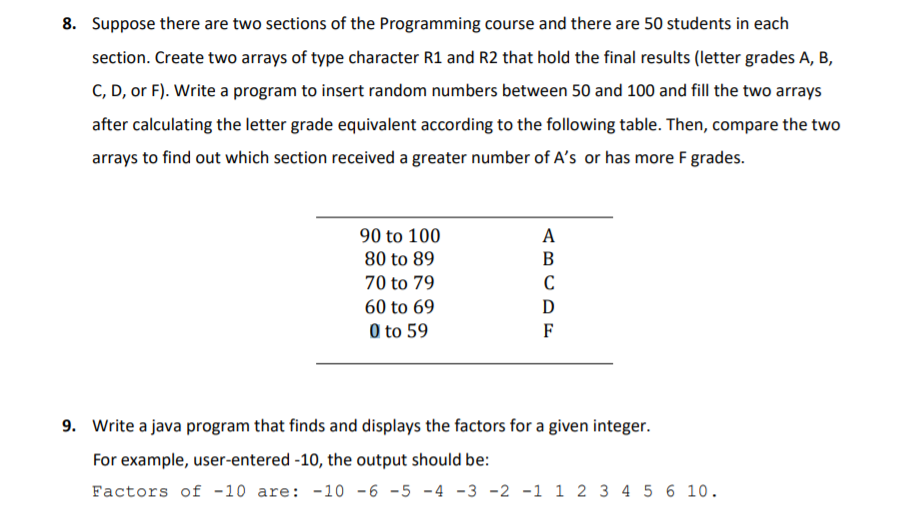 Solved 8. Suppose There Are Two Sections Of The Programming | Chegg.com