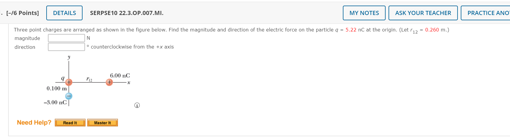 Solved [-16 Points] DETAILS SERPSE10 22.3.OP.009. MY NOTES | Chegg.com