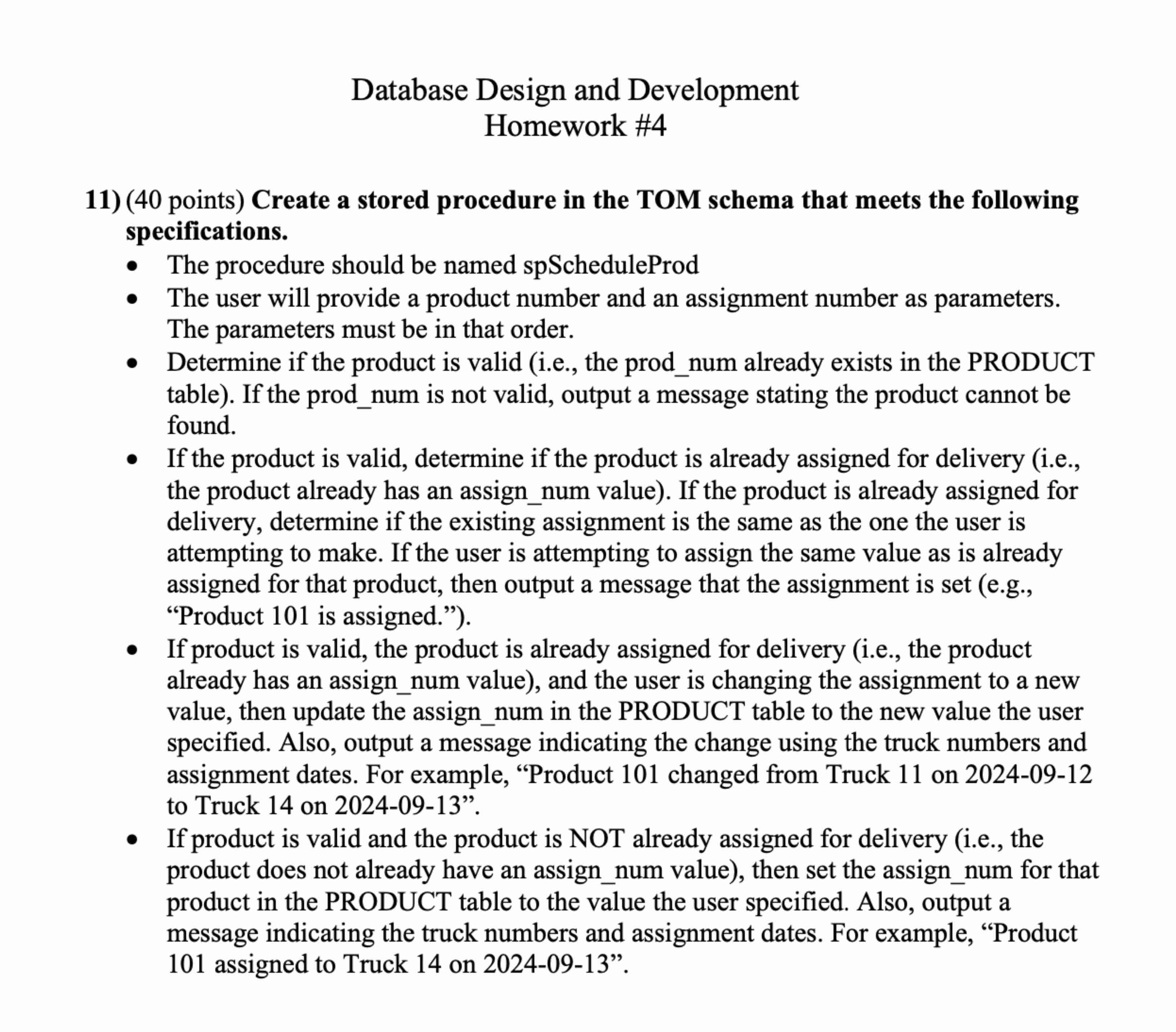 Solved Database Design and DevelopmentHomework \#411) (40 | Chegg.com