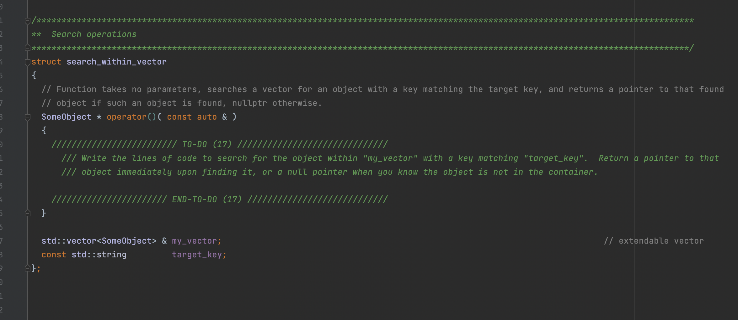 Solved struct insert_at_back_of_vector \{ // Function takes | Chegg.com