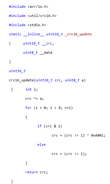 What is the CRC value from the following code | Chegg.com