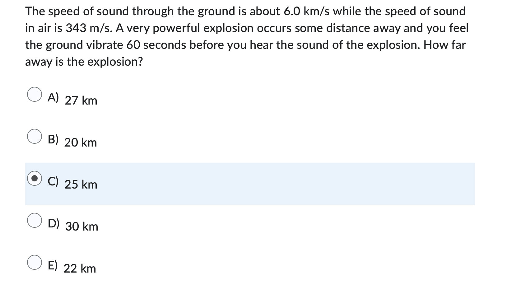 Solved The speed of sound through the ground is about 6.0 | Chegg.com