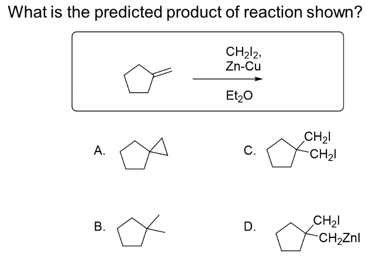 [solved] What Is The Predicted Product Of Reaction Shown