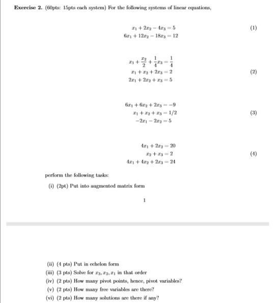 Solved Exercise 3 10 Pts 5pts Each For The Systems 2