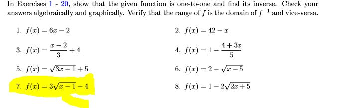 Solved In Exercises 1 - 20, show that the given function is | Chegg.com