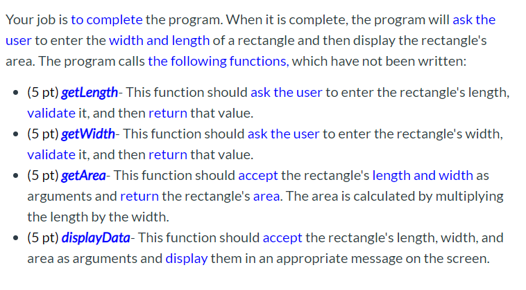 Solved Your job is to complete the program. When it is | Chegg.com
