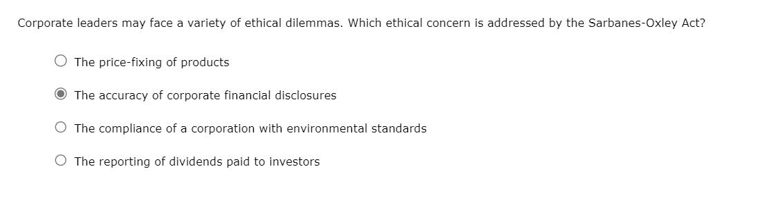 Solved Corporate leaders may face a variety of ethical | Chegg.com