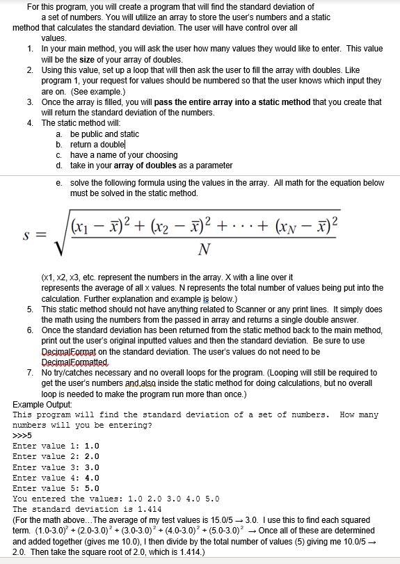 For this program, you will create a program that will | Chegg.com