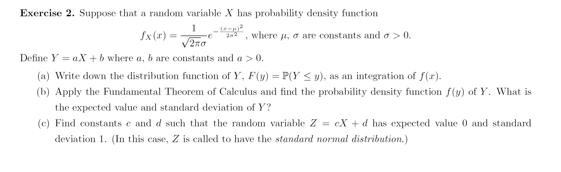 Solved Exercise \#2: Suppose we have a random variable X