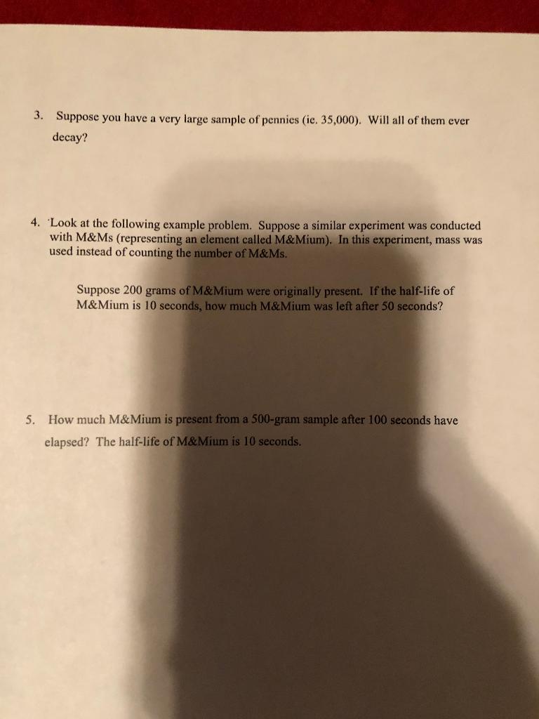 Solved Lab 6 Isotopes and HalfLife Task 1 Bean Salad