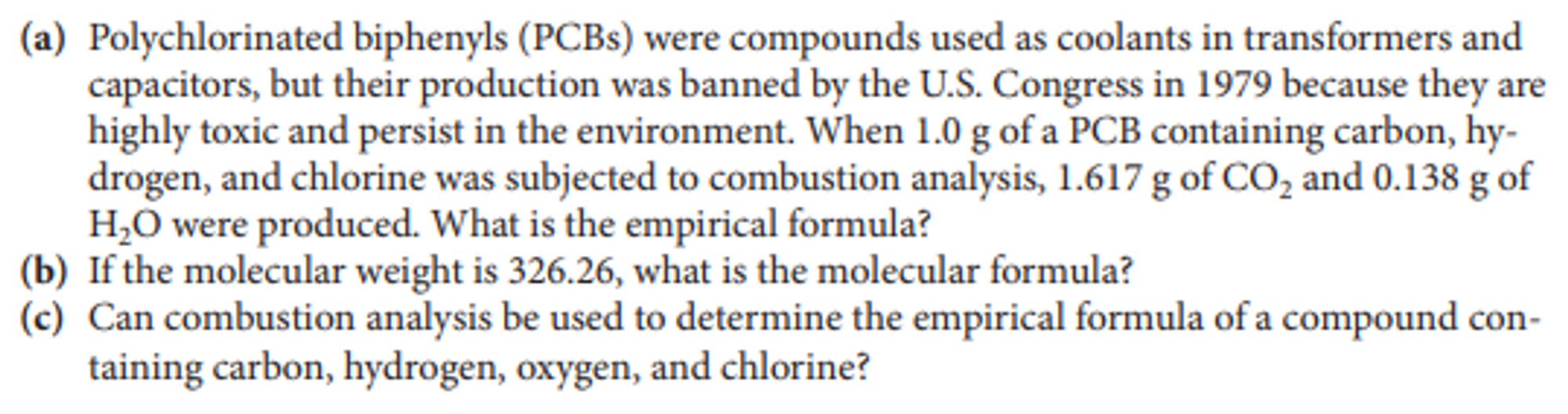 Solved A Polychlorinated Biphenyls Pcbs Were Compounds