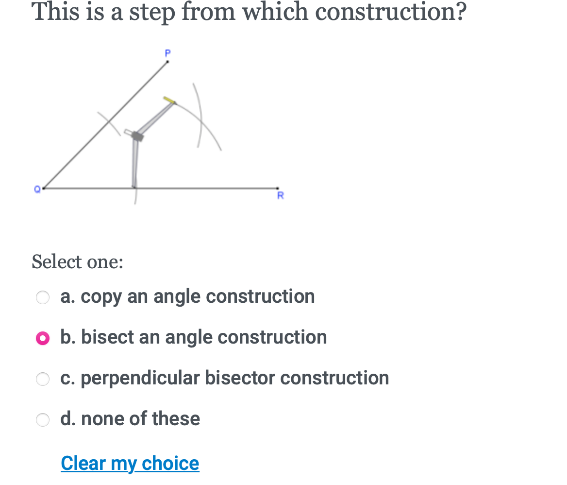 Solved This is a step from which construction? Р Q R Select | Chegg.com