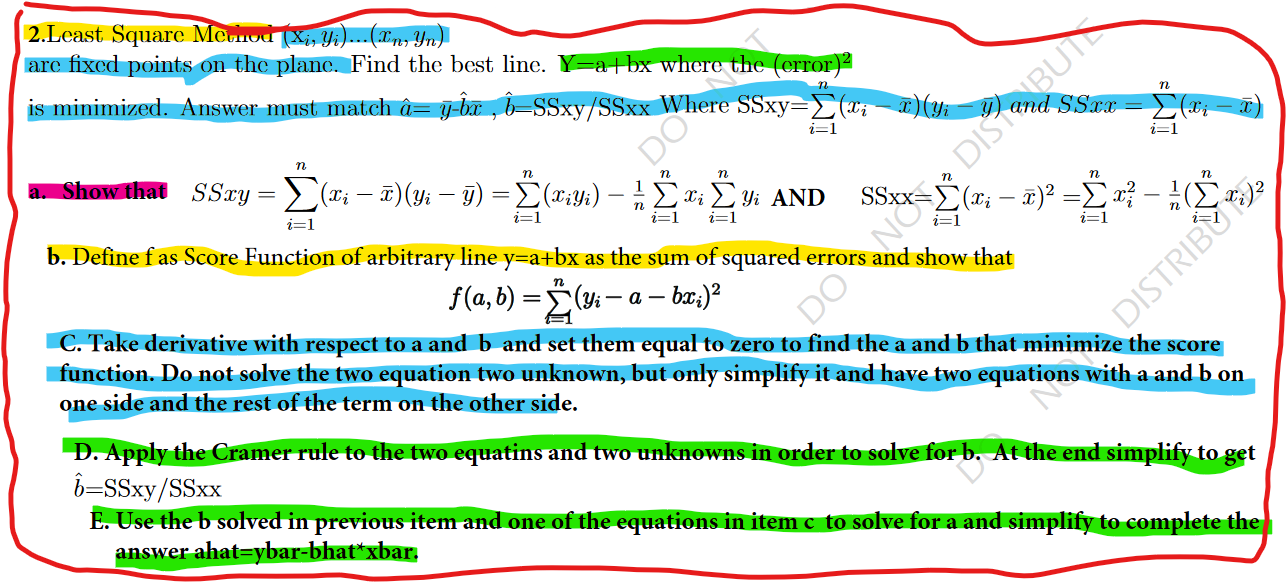 Solved Least Squares Method Thank You In Advance Sorry Chegg Com