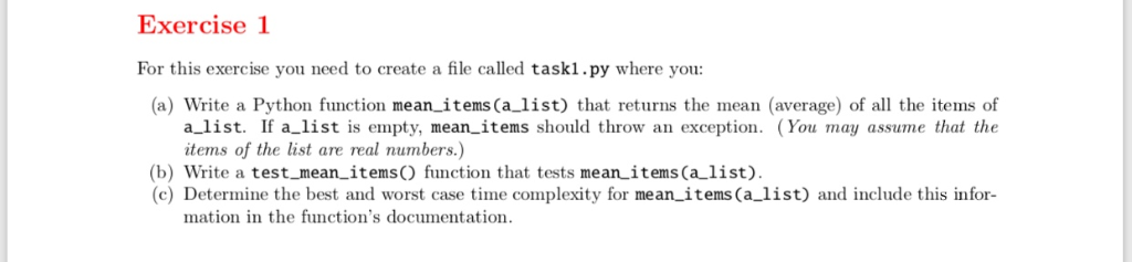 Solved Exercise 1 For this exercise you need to create a | Chegg.com