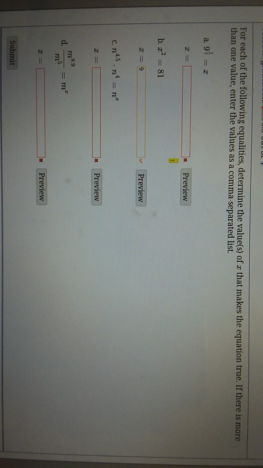 Solved: For Each Of The Following Equalities, Determine Th... | Chegg.com