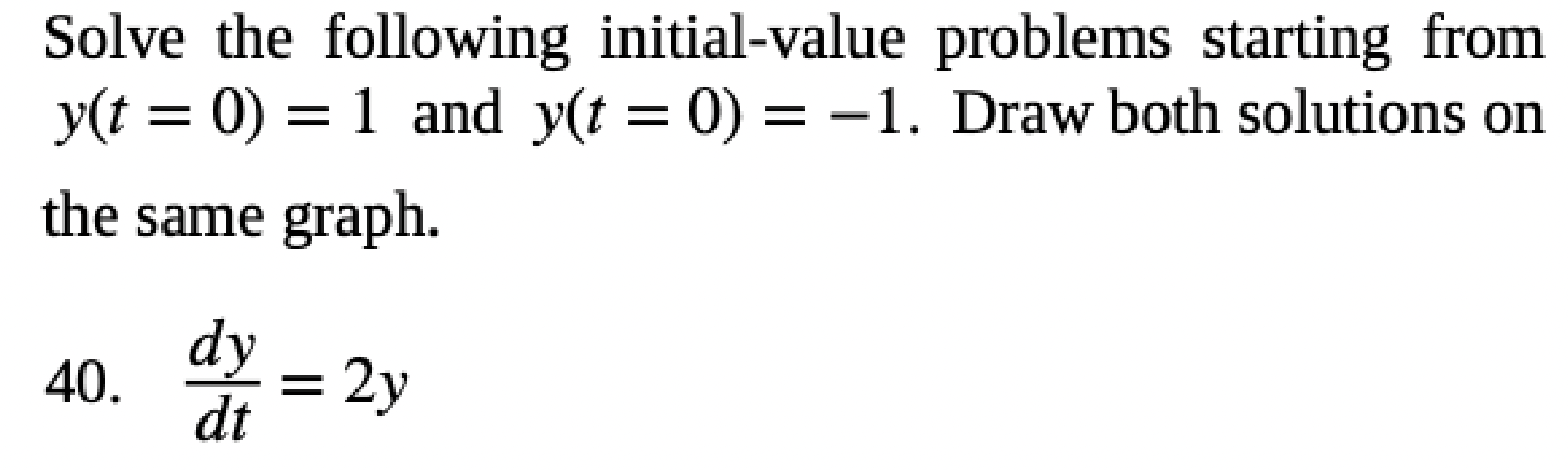 Solved Solve the following initial-value problems starting | Chegg.com