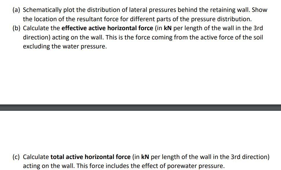 Solved A retaining wall is shown in the figure below. Assume | Chegg.com