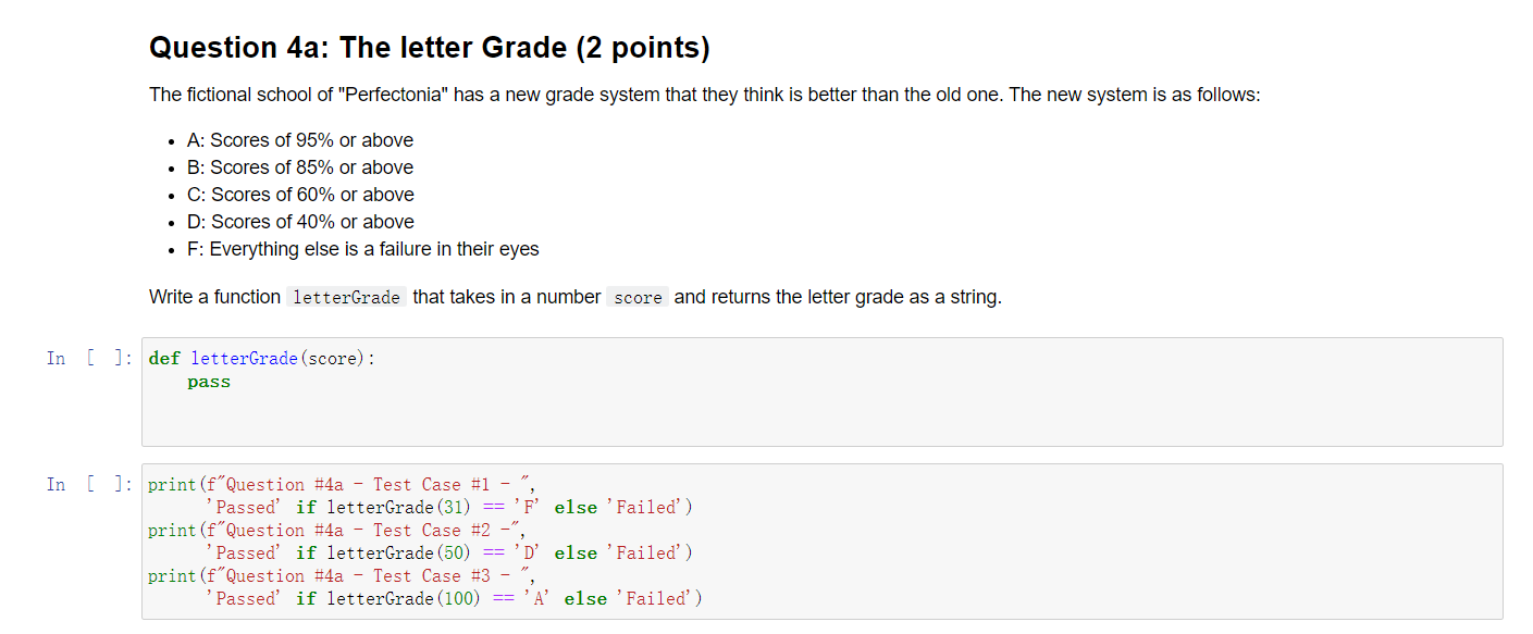 a grading system for a student with LD