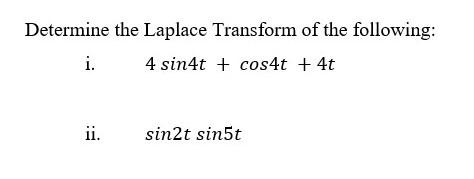 laplace transform of sin t 4