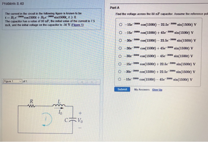 Solved The current in the circuit in the following figure is | Chegg.com
