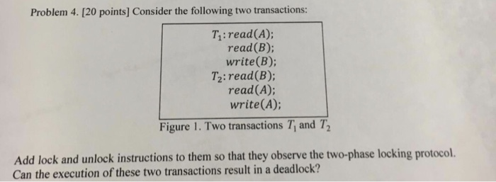 Solved Problem 4. [20 points] Consider the following two | Chegg.com